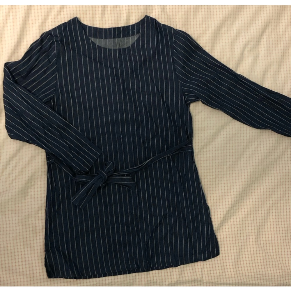 Long Sleeve Denim Mini Dress